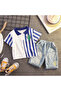 Boys’ Summer 2-Piece Set | 36-48 Months | White & Blue | Cotton | Polo Top &Shorts | Breathable - 4