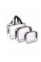 3 Pieces Clear Makeup Cosmetic Bags for Travel - Waterproof Transparent PVC