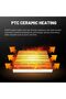 Space Heater Portable Electric Mini Desk PTC Heater, 70° Oscillating, Tip-Over & Overheat Protectio - 6