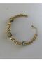 Xuping Special Series Evil Eye Beaded Three Ball Zircon Stone Gold Bracelet - 8