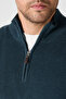 Monica Men's Dark Green Thessaloniki Knitted Half Zip Mock Neck Regular Fit Sweater