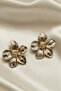 Women's Gold Flower Earrings - 5