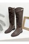 26K7980 Genuine Leather Solely with Leather Buckle Detail Women's Boots