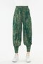 Stretch Fabric Flowy Viscose Shalwar Trousers with Cuffed Legs, Batik Pattern, and Pockets - 4