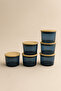 Vetro - Set of 6 Glass Breakfast Bowls with Bamboo Lids 220 Cc - 5
