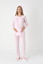 Women's Special Lace Detailed Design Maternity Pajama Set with Dressing Gown, 3-Piece Pajama Set - 7