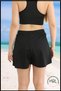 Black Women's 2-Layer Sports & Swim Shorts – Quick Dry, Elastic Waistband, Lace-Up - 7