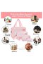 4-Piece Transparent Cosmetic Bag Pink - 3