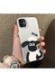 iPhone 12 Compatible Silicone Edge Hard Back Anti-Fall Lamb Pattern Case