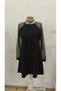 Women's Long Sleeve Semi-Turtleneck Pulpayetek Sleeves Lace Detailed Mini Imported Crepe Dress - 5