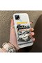 Realme C21 Compatible Silicone Edge Hard Back Anti-Fall Sports Car Patterned Case