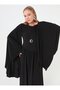 Sleeve Detailed Hijab Dress - Black -