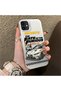 iPhone 11 Compatible Silicone Edge Hard Back Anti-Fall Sports Car Pattern Case