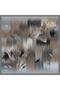 Patterned Rayon Scarf - Gray - 5