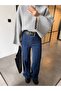 High Waist Denim Pants with Stitching Details - 3