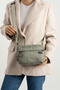 Women's 4-Compartment Waterproof Parachute Fabric Adjustable Crossbody Shoulder Bag - 5
