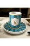 Alice Green 4-Piece Coffee Cup Set for 2 People - 6