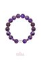 Certified Amethyst Stone Aries Zodiac Sign Men's Natural Stone Bracelet