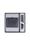 Personalized Dr-204 38 Black Chrome Fountain Pen + Ballpoint Pen + Leather Black Wallet - 2