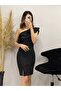 Short off-shoulder evening dress