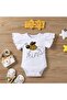 Print 3-Piece Set | 6-9 Months | Yellow | Bodysuit & Bloomers & Headband |Elastic Waistband - 3