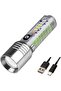 520A multi-function flashlight with rechargeable battery for outdoor use