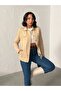 Beige Full Button Closure Linen Jacket - 3