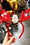New Year's Crown Red with Snowflakes and Sequins and Deer Antlers - 2