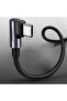 كابل شحن سريع بزاوية قائمة USB-C إلى USB-C بطول 1 متر وقوة 60 واط - أسود - 3