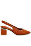 Women Stud Emebllished Microfiber Sandals in Tan