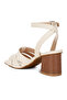 Women Pin Buckle Ankle Strap Sandals in Beige - 3