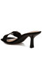 Women Buckle Strap Slip On Sandals in Black - 3