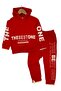 Girls' Transitional Printed Hooded 6-7-8-9-10 Years Old Compact Tracksuit Set, Bottom Top Set R2406 - 2