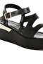 Women Chunky Flatform Sandals in Black - 4