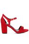 Women Rhinestones Embellished Sandals in Red - 2