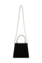 Women Pearl Top-Handle Diamante Brooch Bag in Black - 5