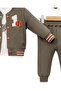 Baby Boy Transitional College Jacket, 3-Piece Stylish Baby Set with Top and Bottom L 6-9-12-18-24 Months - 4