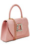 Women Mini Top Handle Brooch Bag in Pink - 3