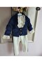 Navy Blue Velvet Tailcoat Set- Prince Costume - 2