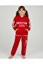 Girls' Transitional Printed Hooded 6-7-8-9-10 Years Old Compact Tracksuit Set, Bottom Top Set R2406
