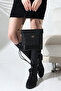 Women's Black Bucket-Style Printed Single-Compartment Crossbody and Handbag - 2