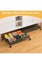 Space-Saving Under-Bed Shoe Rack with 360° Swivel Wheels BLACK - 4