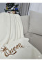 Ecru Welsoft Embroidered Tv Blanket 130X175 cm – Ultra Soft, Premium Non-Shedding - 4