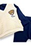 Baby Boy Quilted Sweater-Look Collar, 3-6-9-12 Months Transitional Baby Set - 5