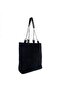Shoulder Bag Women's Black Hand and Shoulder Bag Stylish Design Silver Chain Handle - 3