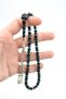 Capsule Cut Daily Size Blue Black Turquoise Crimping Amber Prayer Beads - 5