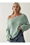 Boat Neck Loose Knit Blouse - 2