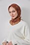Cotton Polyester Soft Scarf Chocolate Brown Leaf Pattern 90*90 - 5