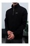 Men's Mock Neck Zipper Oversized Sweatshirt - 2