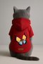 Printed Dog and Cat Clothing & Dress with Fleece Inside - Red Color K Hooded Hoodie Be008 - 3